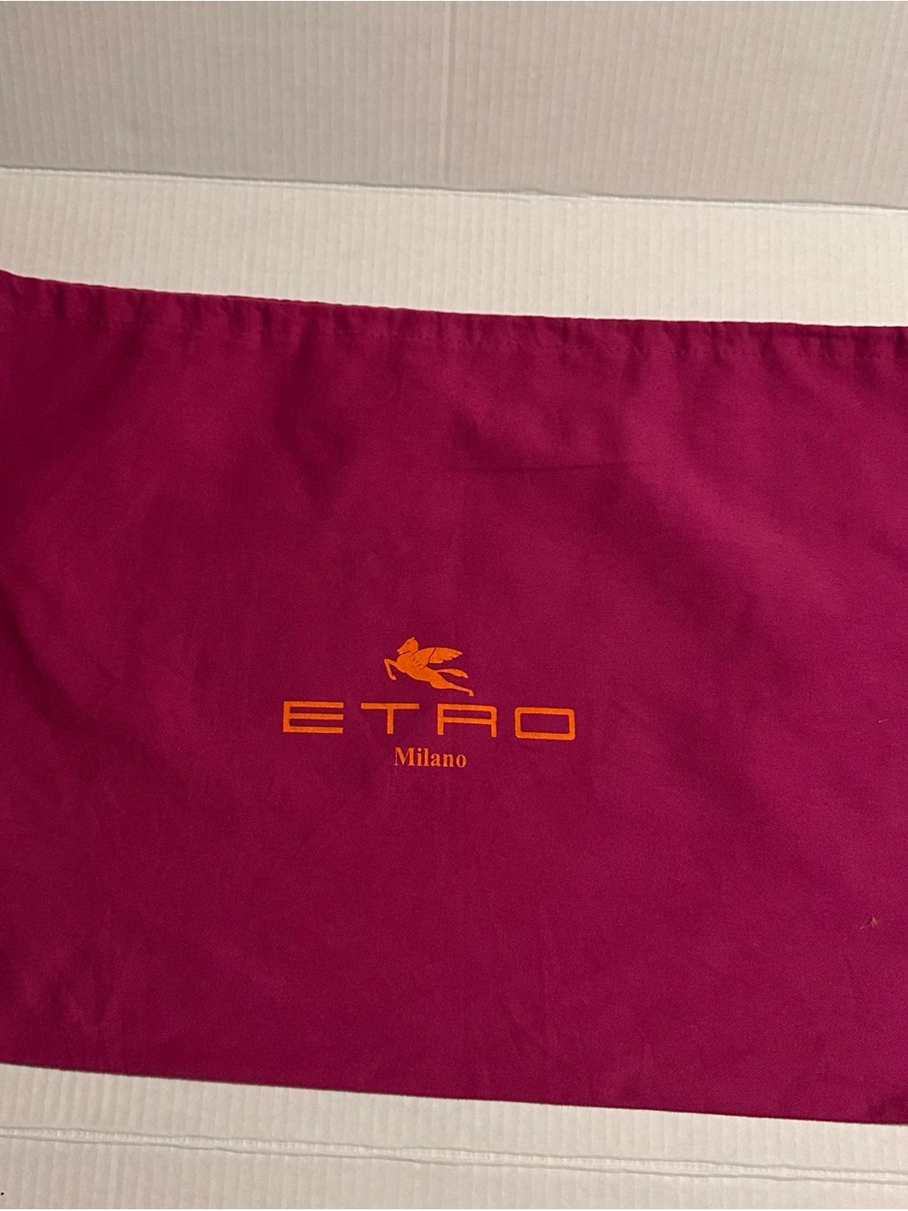 Etro Pink Fuchsia Dust Bag with Orange Logo